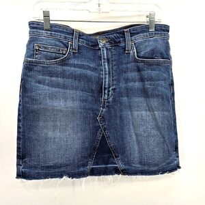 Joes jeans darcey raw hem denim skirt women's size 30